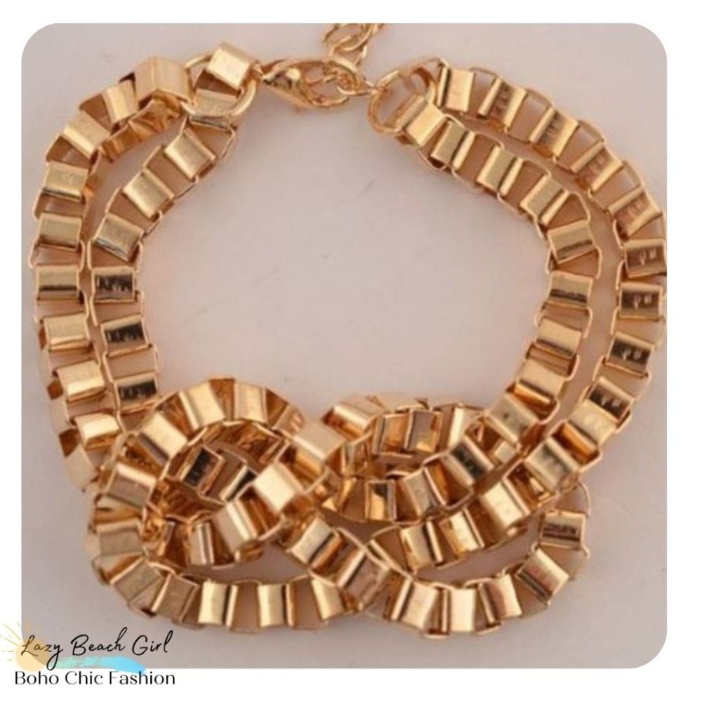 Gold Knotted Bracelet